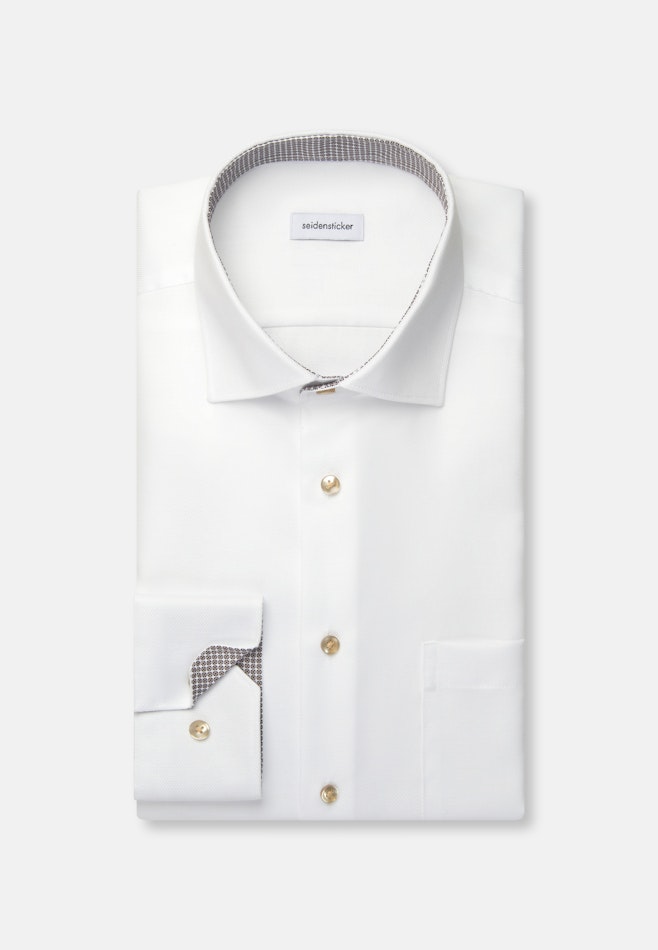 Regular Chemise d'affaires Structure dans Blanc | Boutique en ligne Seidensticker
