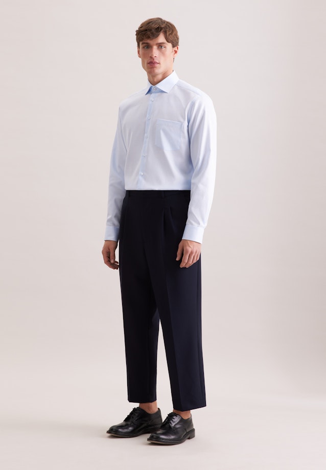 Regular Business shirt Structure in Hellblau |  Seidensticker Onlineshop
