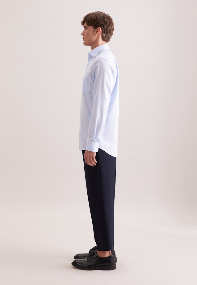 Regular Business shirt Structure in Hellblau |  Seidensticker Onlineshop
