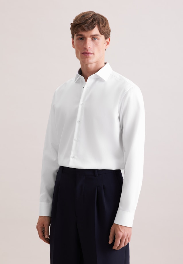 Regular Chemise d'affaires Uni in Blanc |  Seidensticker Onlineshop