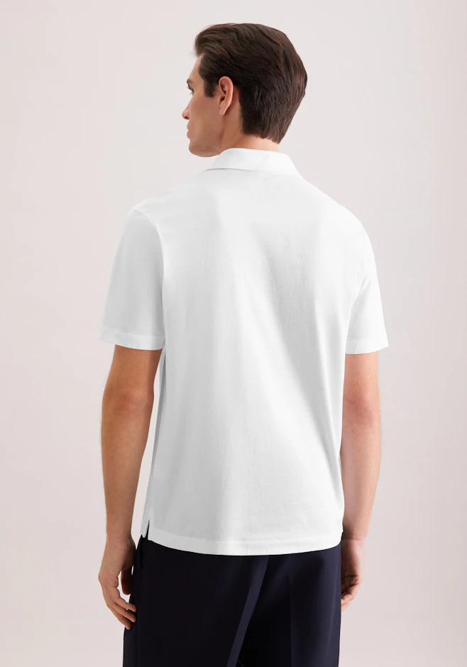 Regular Polo Uni in Weiß | Seidensticker Onlineshop