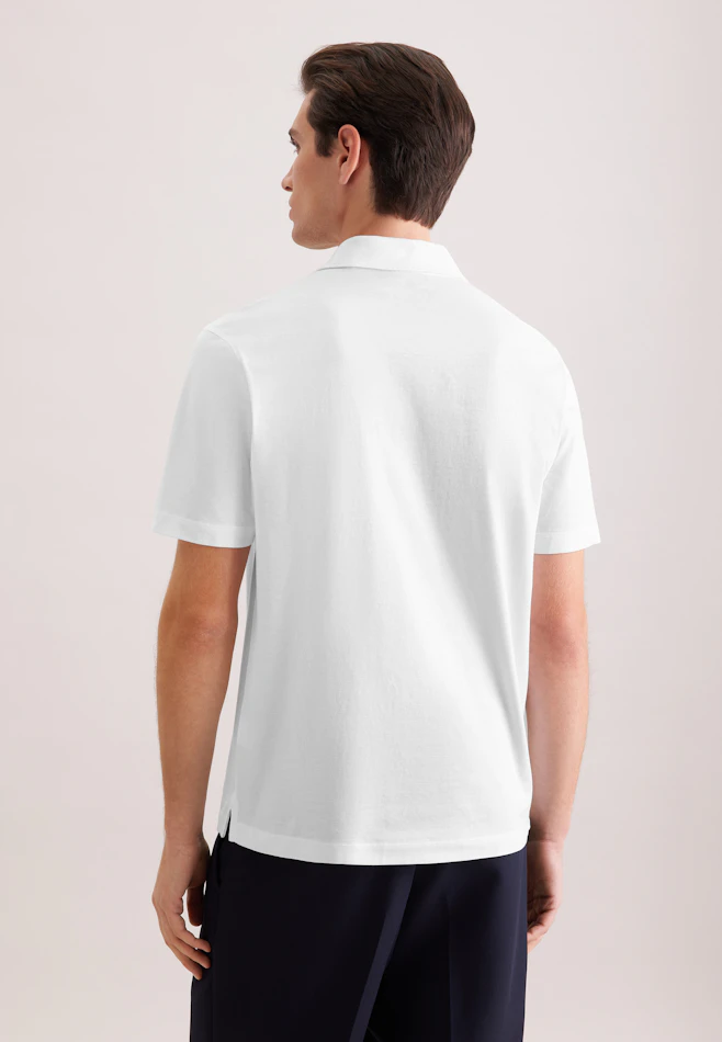 Regular Polo Uni in Weiß | Seidensticker Onlineshop