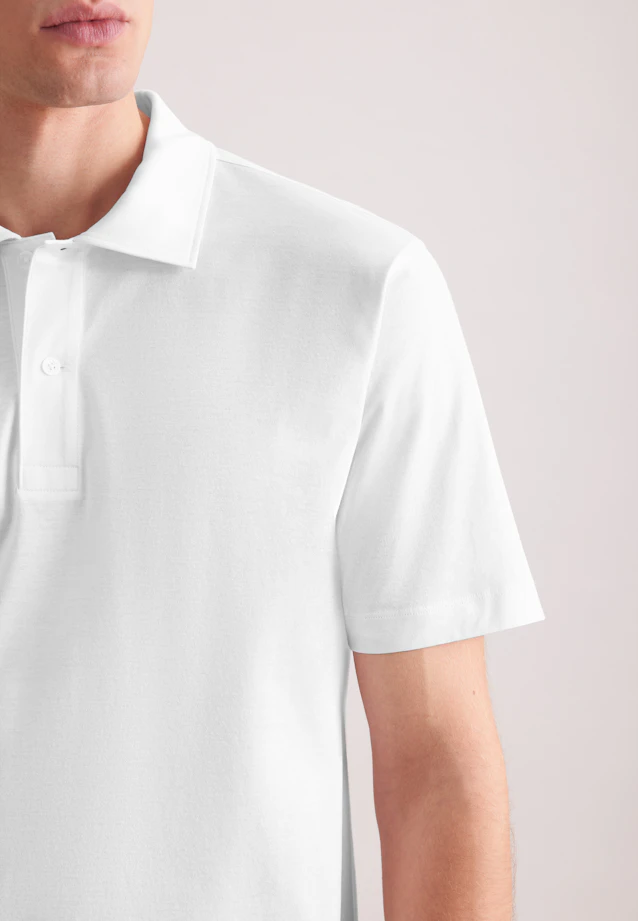 Regular Polo Uni in Weiß |  Seidensticker Onlineshop