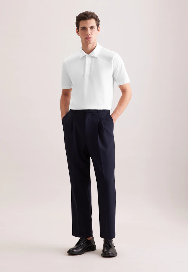 Regular Polo Uni in Weiß |  Seidensticker Onlineshop