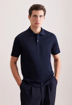 Regular Polo Uni in Bleu Foncé |  Seidensticker Onlineshop