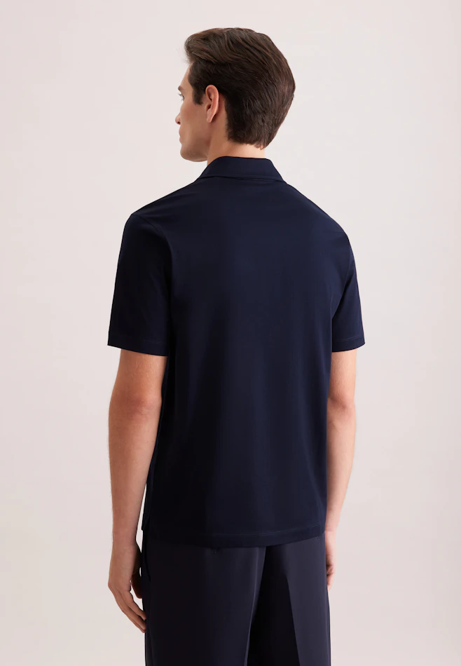 Regular Polo Uni dans Bleu Foncé | Boutique en ligne Seidensticker