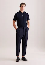 Regular Polo Uni in Bleu Foncé |  Seidensticker Onlineshop