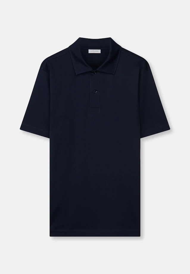 Regular Polo Uni in Bleu Foncé |  Seidensticker Onlineshop