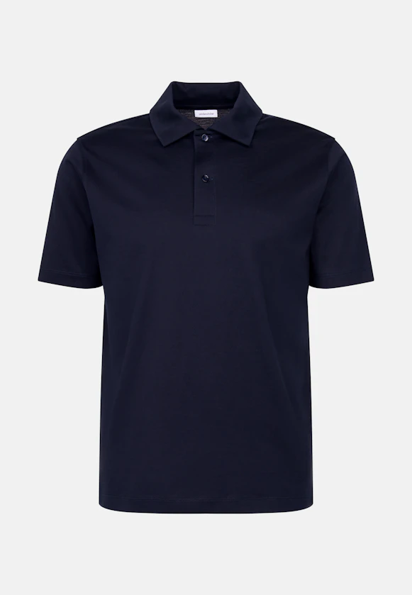 Regular Polo Uni in Bleu Foncé |  Seidensticker Onlineshop