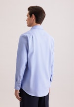 Regular Business Hemd Struktur in Mittelblau |  Seidensticker Onlineshop