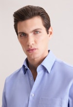 Regular Business Hemd Struktur in Mittelblau |  Seidensticker Onlineshop