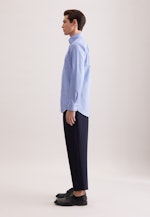 Regular Business Hemd Struktur in Mittelblau |  Seidensticker Onlineshop