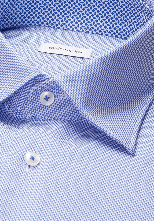 Regular Chemise d'affaires Structure dans Bleu Moyen | Boutique en ligne Seidensticker