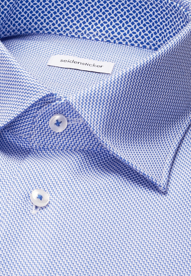 Regular Business Hemd Struktur in Mittelblau | Seidensticker Onlineshop