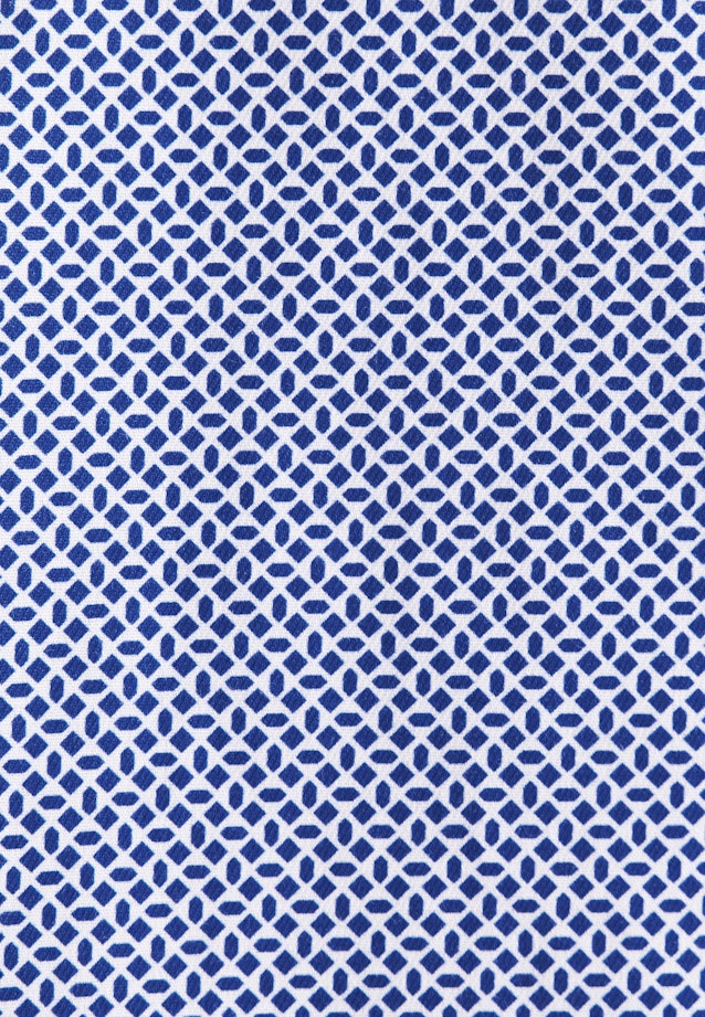 Regular Business Hemd Druck in Mittelblau |  Seidensticker Onlineshop