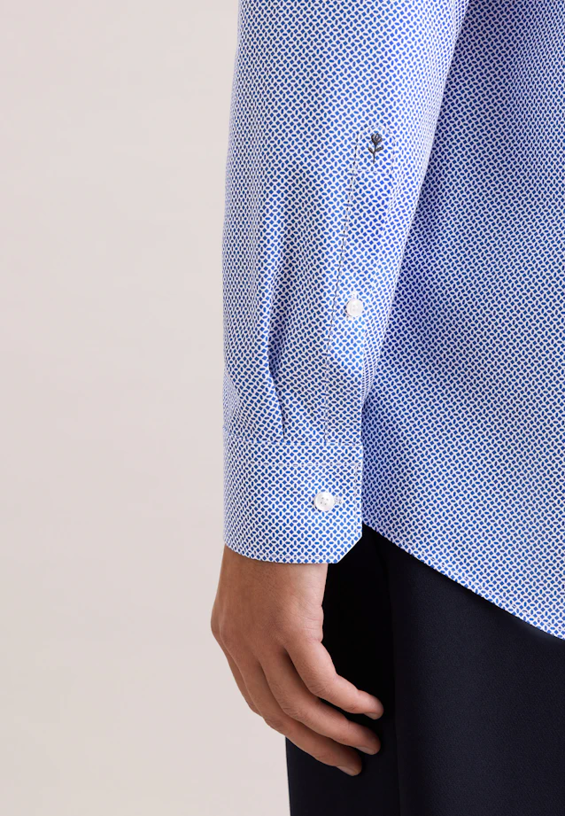 Regular Chemise d'affaires Imprimé in Bleu Moyen |  Seidensticker Onlineshop