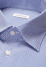 Regular Business Hemd Druck in Mittelblau |  Seidensticker Onlineshop