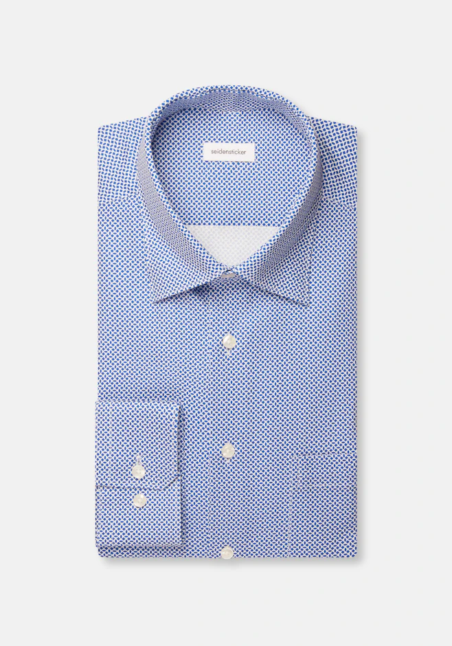 Regular Chemise d'affaires Imprimé dans Bleu Moyen | Boutique en ligne Seidensticker