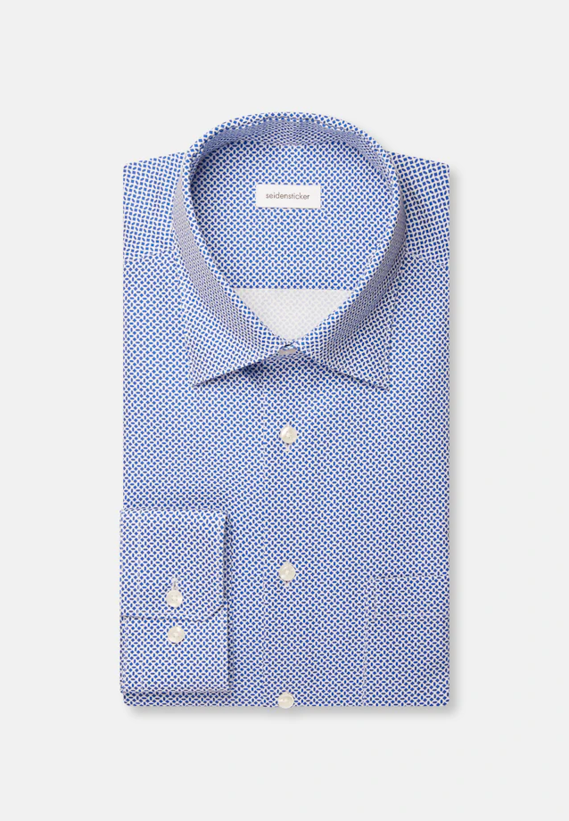 Regular Chemise d'affaires Imprimé in Bleu Moyen |  Seidensticker Onlineshop