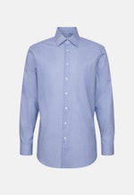 Regular Business Hemd Druck in Mittelblau |  Seidensticker Onlineshop