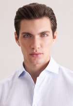 Regular Business Hemd Gestreift in Mittelblau |  Seidensticker Onlineshop