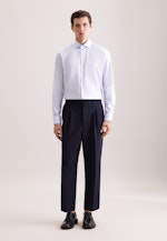 Regular Business Hemd Gestreift in Mittelblau |  Seidensticker Onlineshop