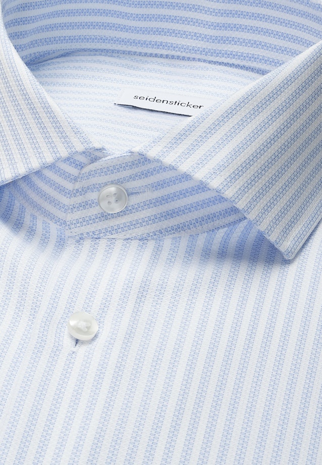 Regular Business Hemd Gestreift in Mittelblau |  Seidensticker Onlineshop