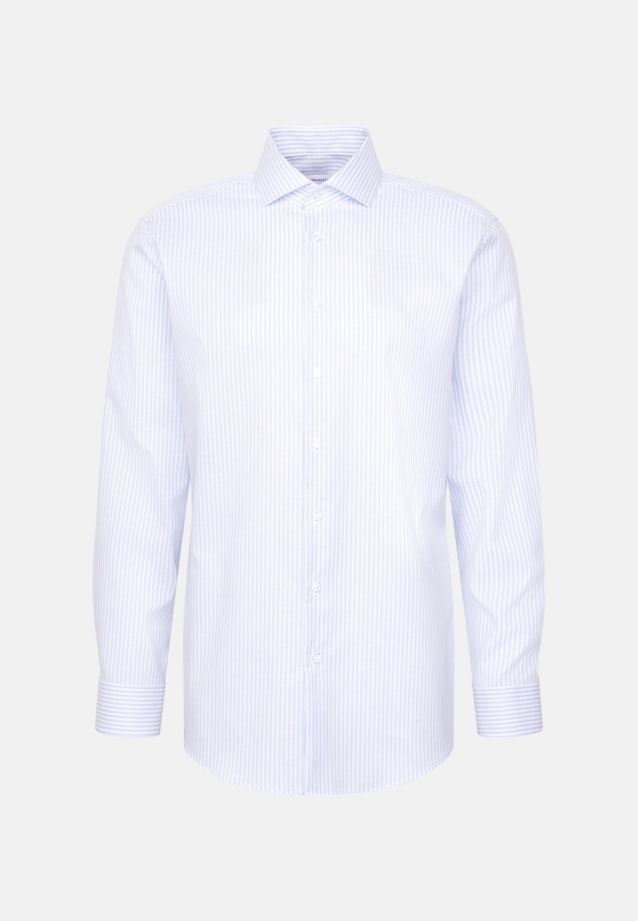 Regular Business Hemd Gestreift in Mittelblau |  Seidensticker Onlineshop