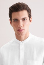 Regular Linen shirt Uni in Weiß |  Seidensticker Onlineshop