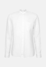 Regular Linen shirt Uni in Weiß |  Seidensticker Onlineshop