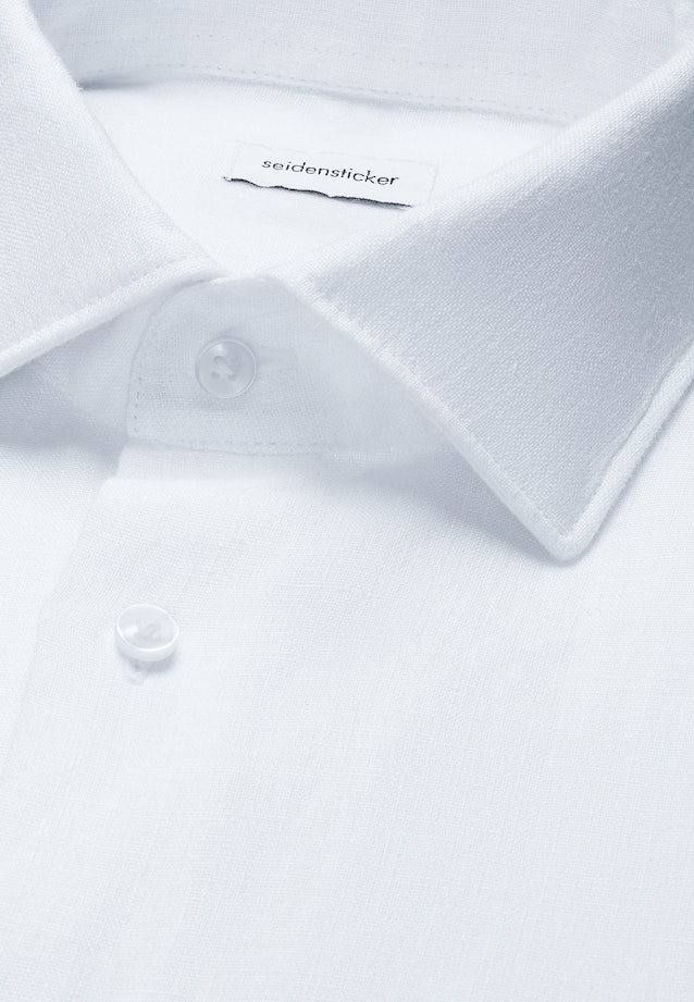 Regular Leinenhemd Uni in Weiß |  Seidensticker Onlineshop