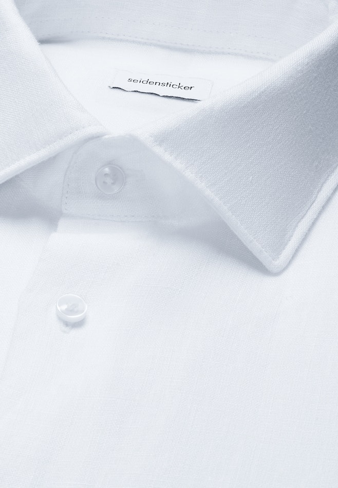 Regular Leinenhemd Uni in Weiß | Seidensticker Onlineshop
