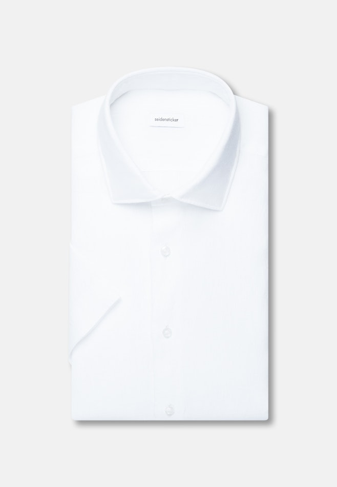 Regular Chemise en lin Uni dans Blanc | Boutique en ligne Seidensticker