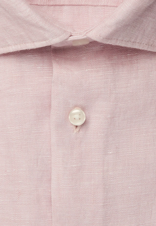 Regular Leinenhemd Uni in Rosa |  Seidensticker Onlineshop