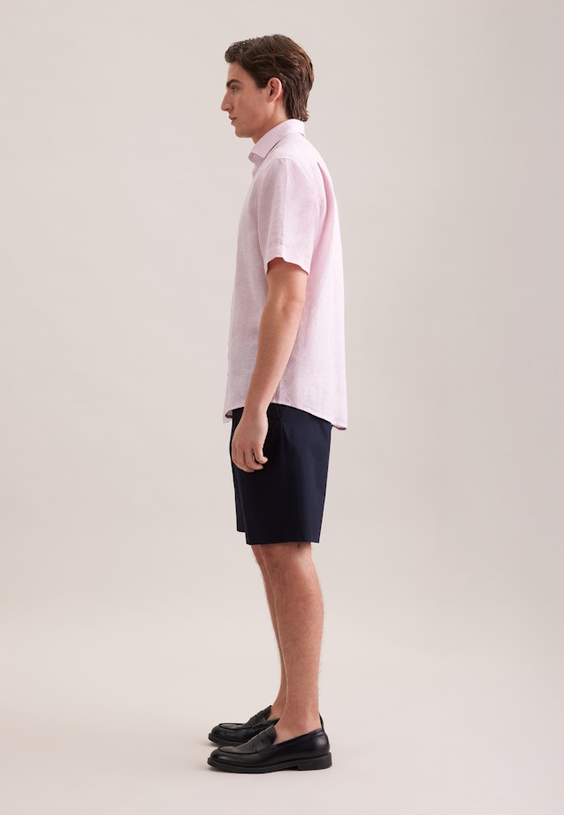 Regular Leinenhemd Uni in Rosa |  Seidensticker Onlineshop