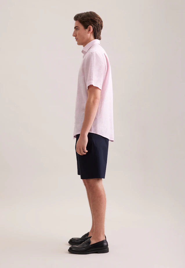 Regular Leinenhemd Uni in Rosa |  Seidensticker Onlineshop