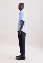 Regular Leinenhemd Uni in Mittelblau |  Seidensticker Onlineshop