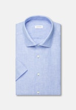 Regular Leinenhemd Uni in Mittelblau |  Seidensticker Onlineshop