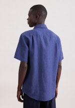 Regular Leinenhemd Uni in Dunkelblau |  Seidensticker Onlineshop