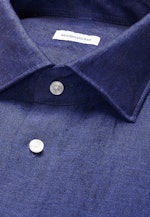 Regular Leinenhemd Uni in Dunkelblau |  Seidensticker Onlineshop