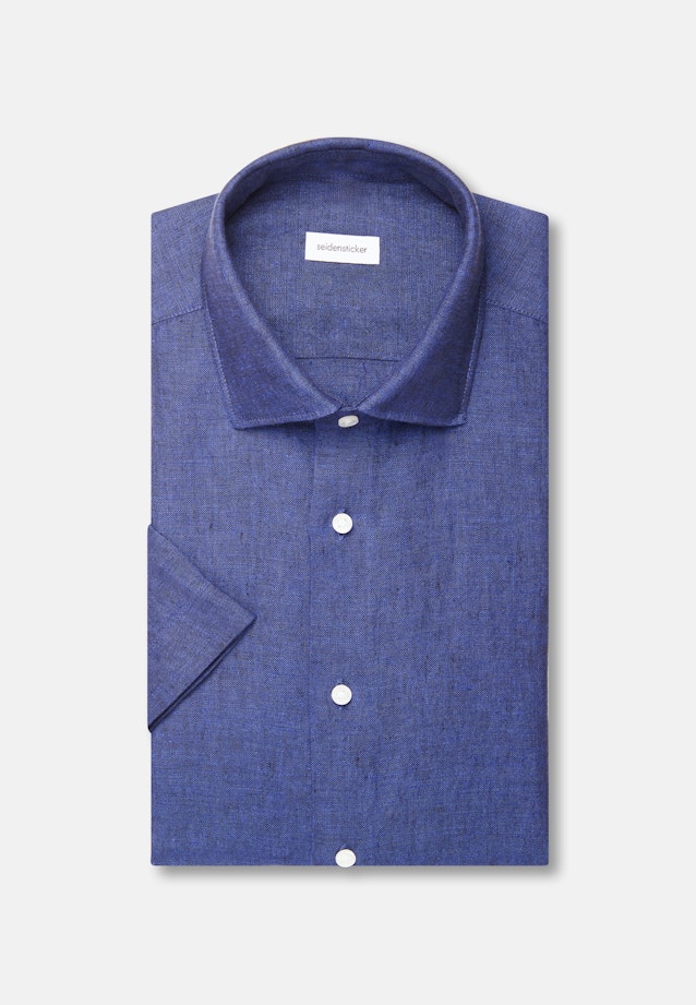 Regular Leinenhemd Uni in Dunkelblau |  Seidensticker Onlineshop