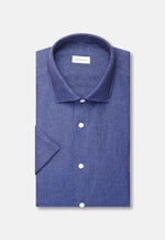 Regular Leinenhemd Uni in Dunkelblau |  Seidensticker Onlineshop