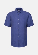 Regular Leinenhemd Uni in Dunkelblau |  Seidensticker Onlineshop