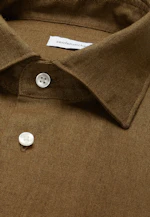 Regular Linen shirt Uni in Grün |  Seidensticker Onlineshop