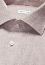 Regular Leinenhemd Uni in Beige |  Seidensticker Onlineshop