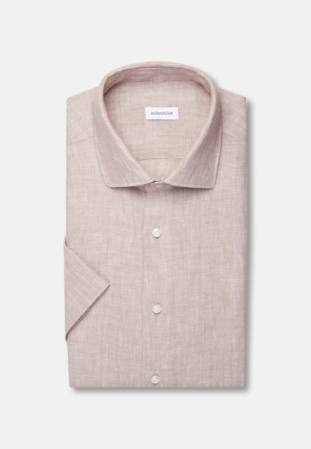 Regular Leinenhemd Uni in Beige |  Seidensticker Onlineshop