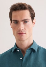 Regular Leinenhemd Uni in Türkis |  Seidensticker Onlineshop