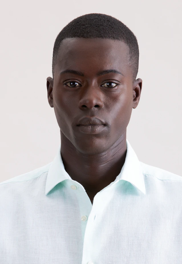 Regular Leinenhemd Uni in Grün |  Seidensticker Onlineshop