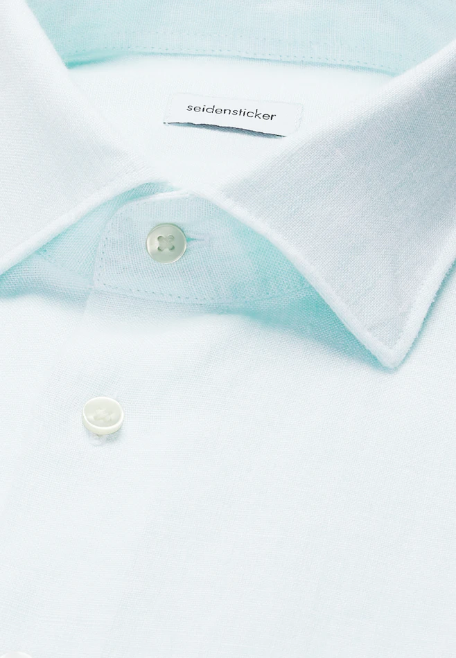Regular Leinenhemd Uni in Grün | Seidensticker Onlineshop