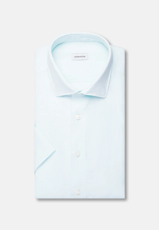 Regular Leinenhemd Uni in Grün |  Seidensticker Onlineshop
